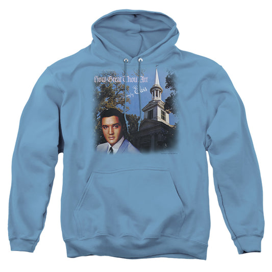 Elvis Presley - How Great Thou Art - Adult Pull-over Hoodie - Carolina Blue