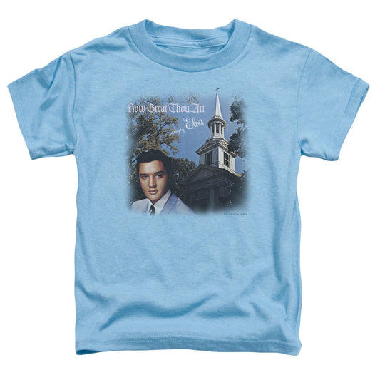 Elvis Presley - How Great Thou Art - Short Sleeve Toddler Tee - Carolina Blue T-shirt