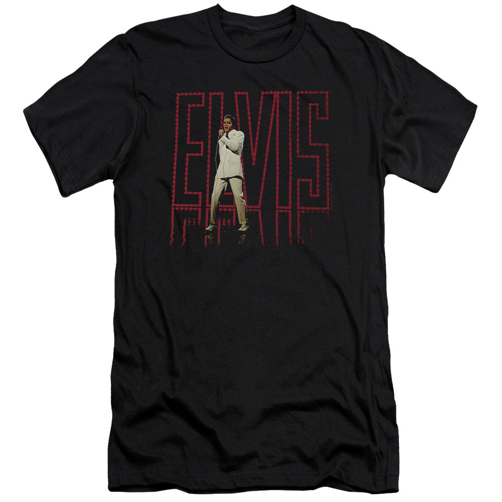 ELVIS PRESLEY ELVIS 68 ALBUM - S/S ADULT 30/1 - BLACK T-Shirt