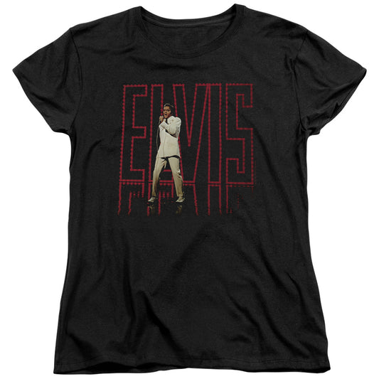 ELVIS PRESLEY ELVIS 68 ALBUM - S/S WOMENS TEE - BLACK T-Shirt