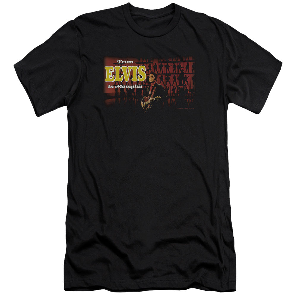 Elvis Presley - From Elvis In Memphis-premuim Canvas Adult Slim Fit 30/1 - Black