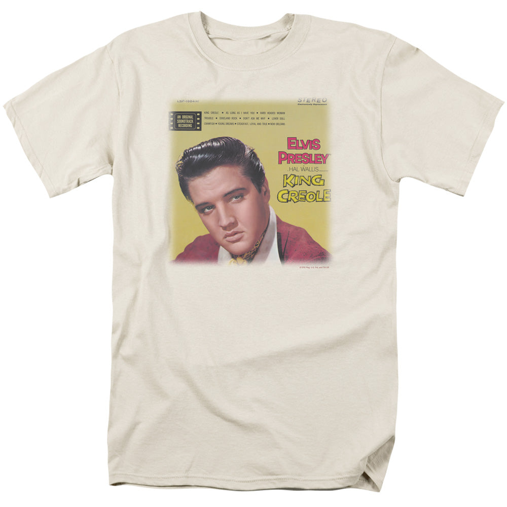 Elvis Presley - King Creole Soundtrack - Short Sleeve Adult 18/1 - Cream T-shirt