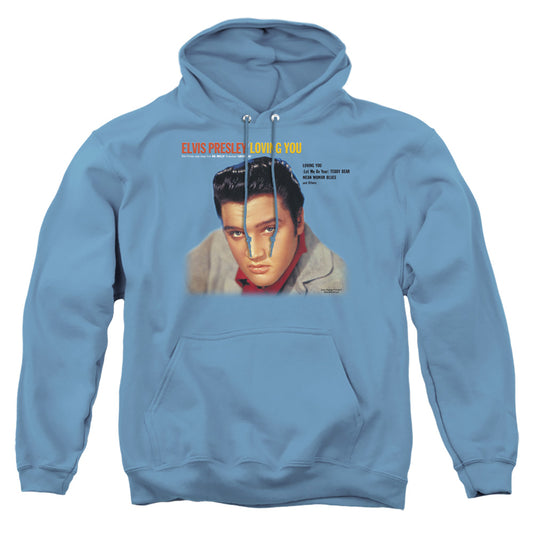 Elvis Presley - Loving You Soundtrack - Adult Pull-over Hoodie - Carolina Blue