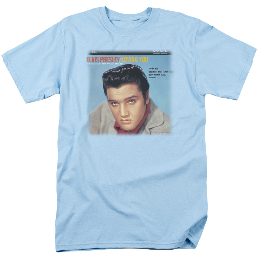 Elvis Presley - Loving You Soundtrack - Short Sleeve Adult 18/1 - Carolina Blue T-shirt