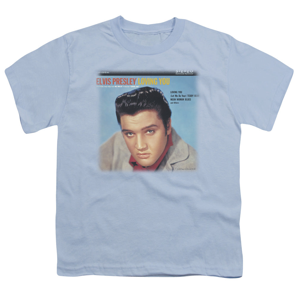Elvis Presley - Loving You Soundtrack - Short Sleeve Youth 18/1 - Carolina Blue T-shirt