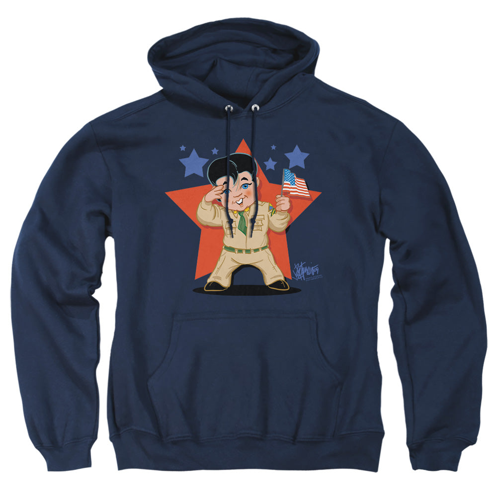 Elvis Presley - Lil G I - Adult Pull-over Hoodie - Navy