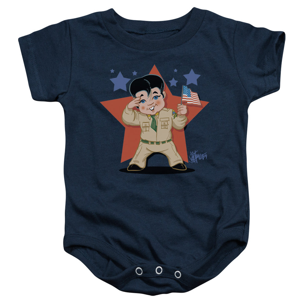Elvis Presley - Lil G I - Infant Snapsuit - Navy