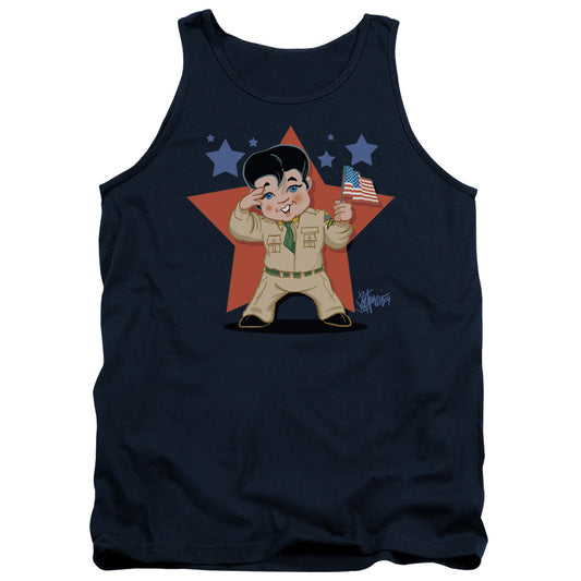 Elvis Presley - Lil G I - Adult Tank - Navy