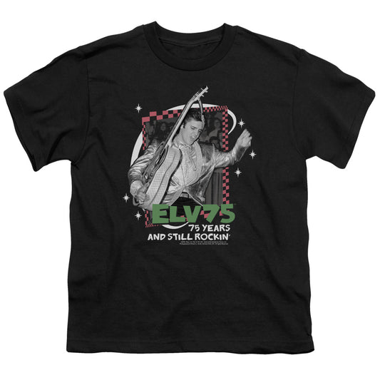 Elvis Presley - Still Rockin - Short Sleeve Youth 18/1 - Black T-shirt