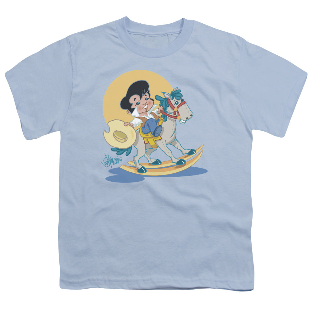 Elvis Presley - Yip E - Short Sleeve Youth 18/1 - Light Blue T-shirt