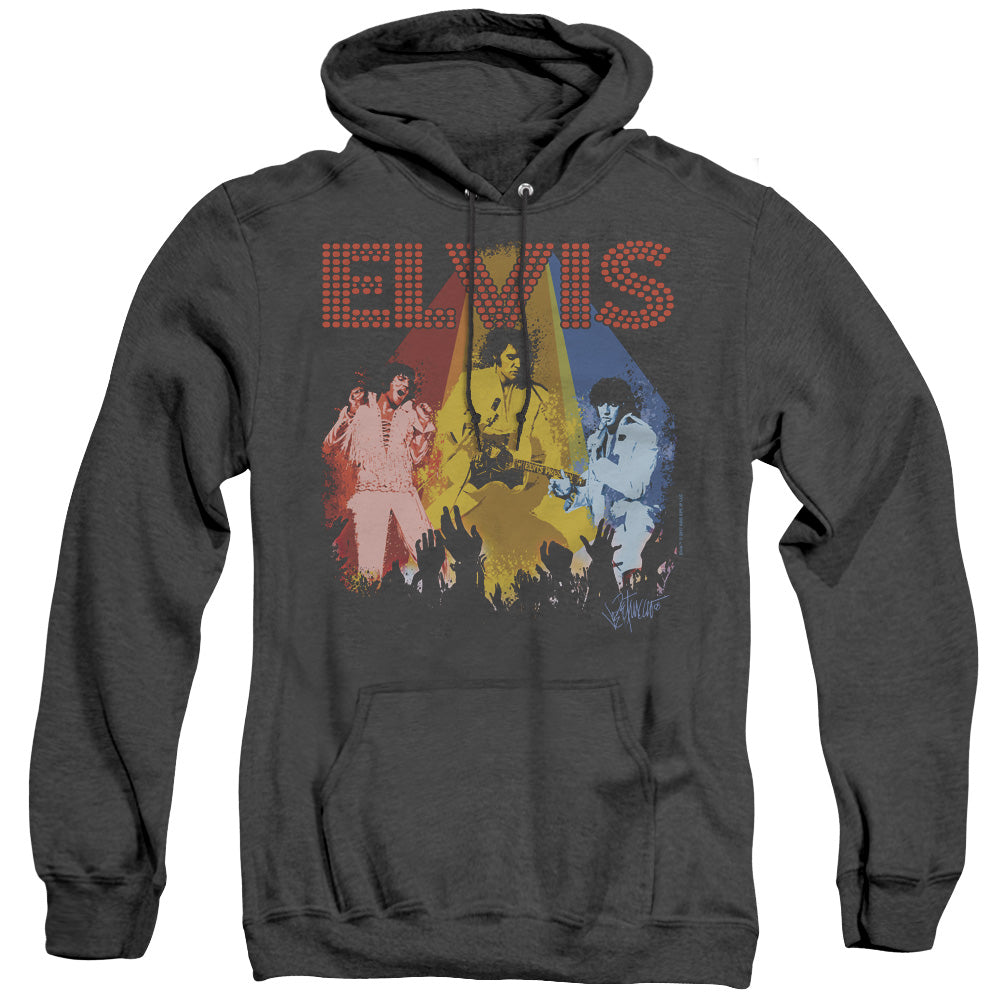 Elvis Presley Vegas Remembered - Adult Heather Hoodie - Black