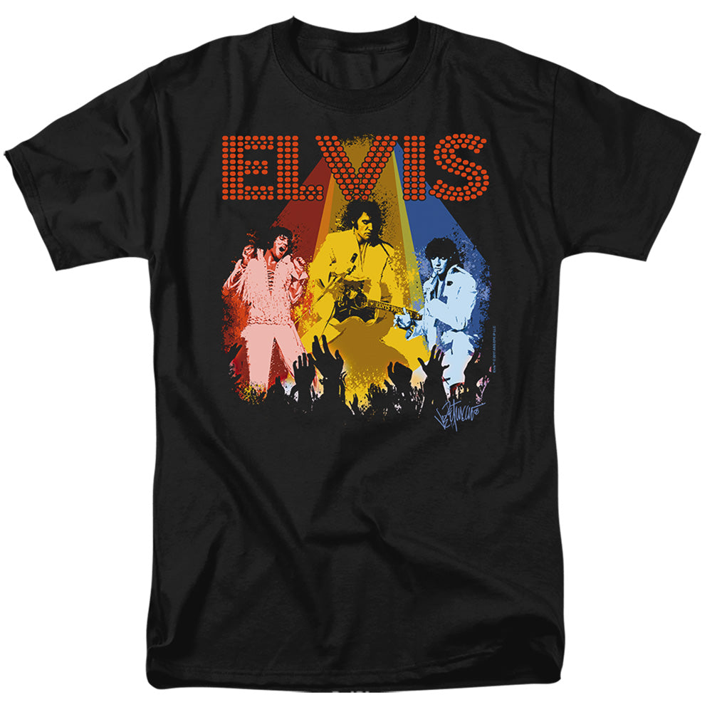 Elvis Presley - Vegas Remembered - Short Sleeve Adult 18/1 - Black T-shirt