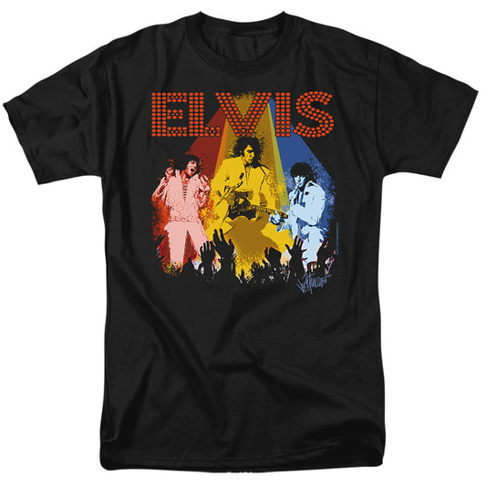 Elvis Presley - Vegas Remembered - Short Sleeve Adult 18/1 - Black T-shirt