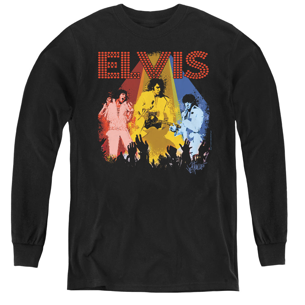Elvis Presley - Vegas Remembered - Youth Long Sleeve Tee - Black
