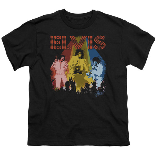 Elvis Presley - Vegas Remembered - Short Sleeve Youth 18/1 - Black T-shirt