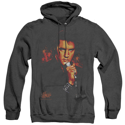 Elvis Presley - Trouble - Adult Heather Hoodie - Black