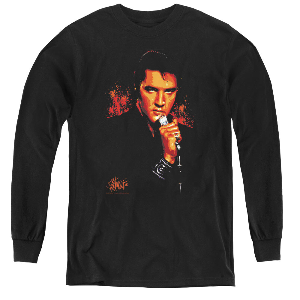 Elvis Presley - Trouble - Youth Long Sleeve Tee - Black