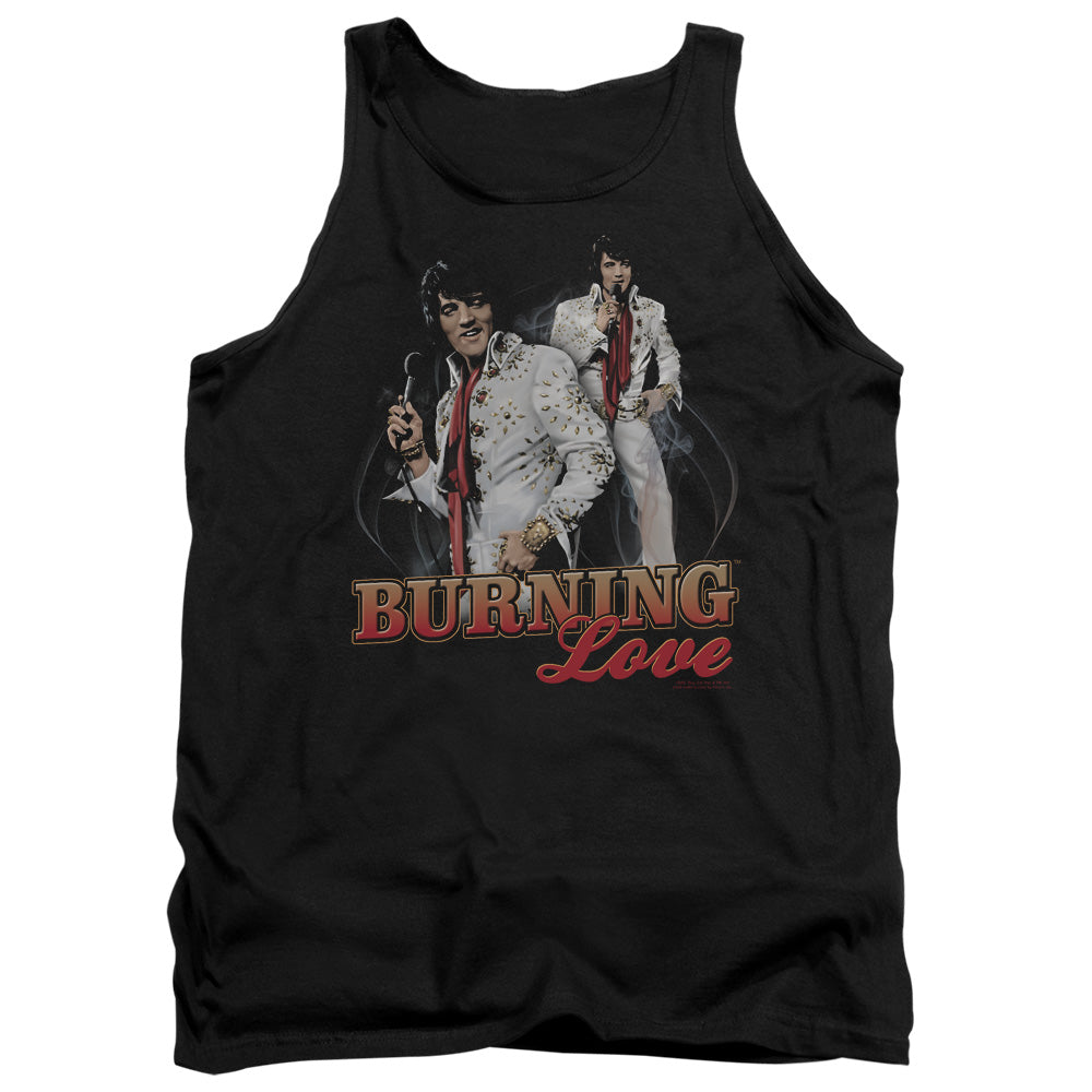 Elvis Presley - Burning Love - Adult Tank - Black
