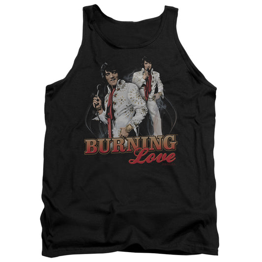 Elvis Presley - Burning Love - Adult Tank - Black