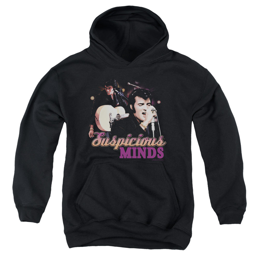 Elvis Presley Suspicious Minds-youth Pull-over Hoodie - Black