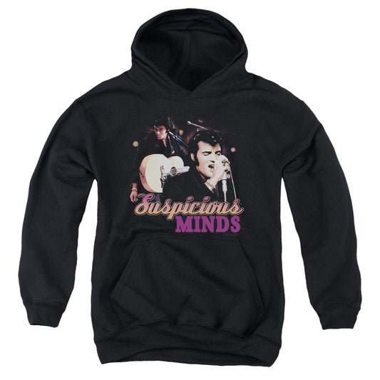 Elvis Presley Suspicious Minds-youth Pull-over Hoodie - Black