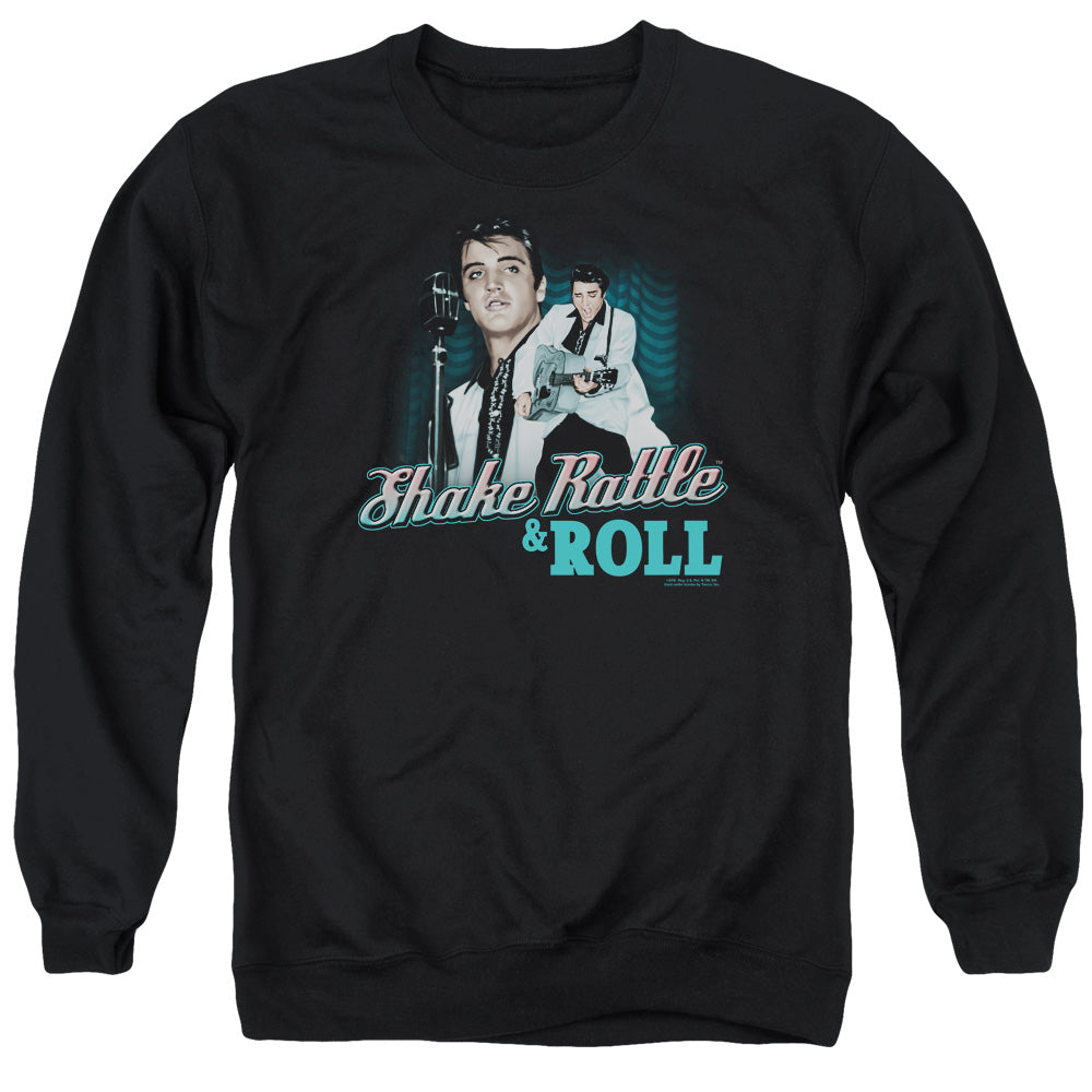 Elvis Presley - Shake Rattle & Roll - Adult Crewneck Sweatshirt - Black
