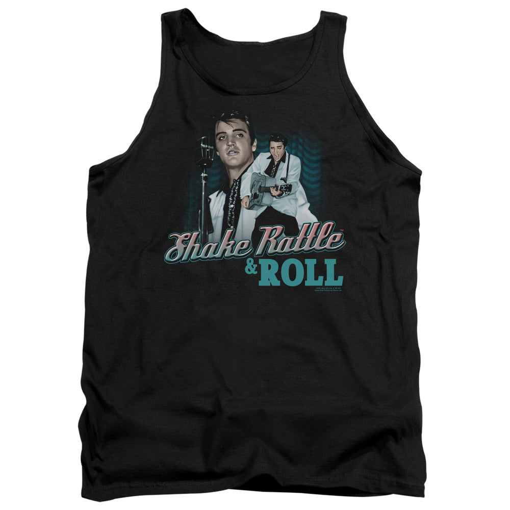 Elvis Presley - Shake Rattle & Roll - Adult Tank - Black
