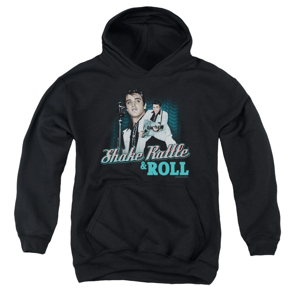 Elvis Presley - Shake Rattle & Roll - Youth Pull-over Hoodie - Black