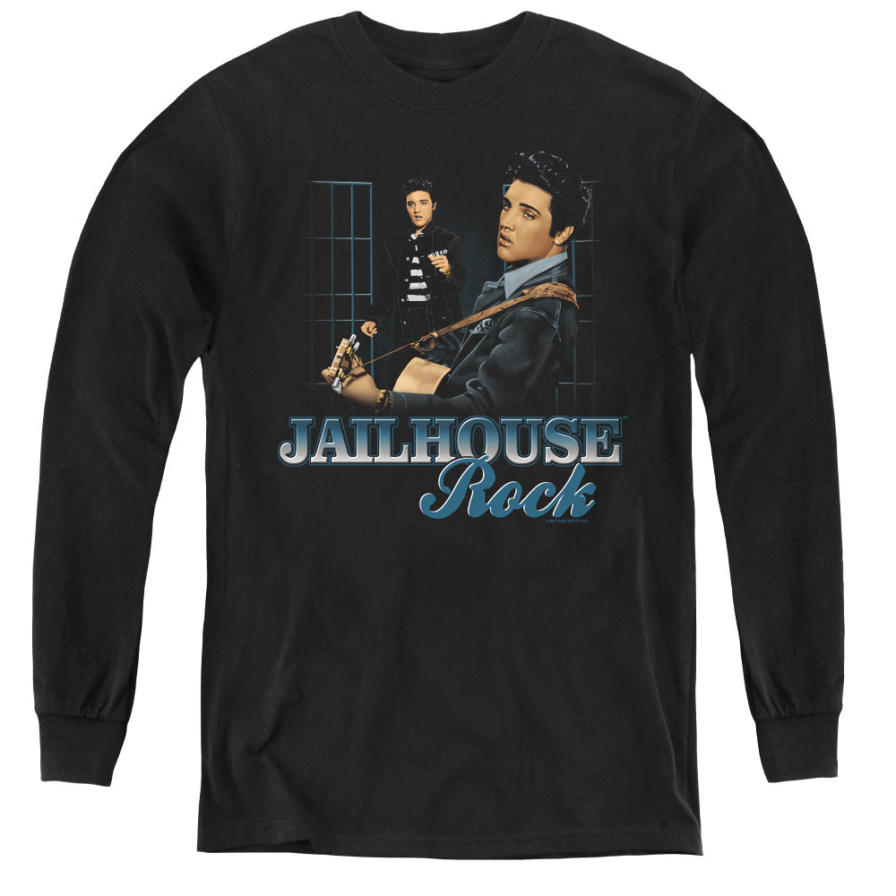 Elvis Presley - Jailhouse Rock - Youth Long Sleeve Tee - Black