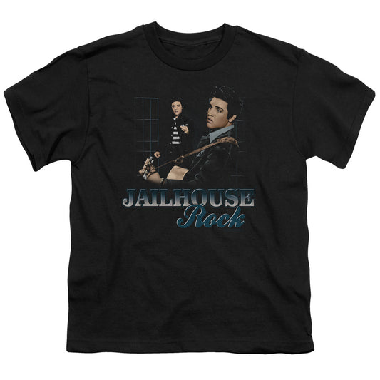 Elvis Presley - Jailhouse Rock - Short Sleeve Youth 18/1 - Black T-shirt