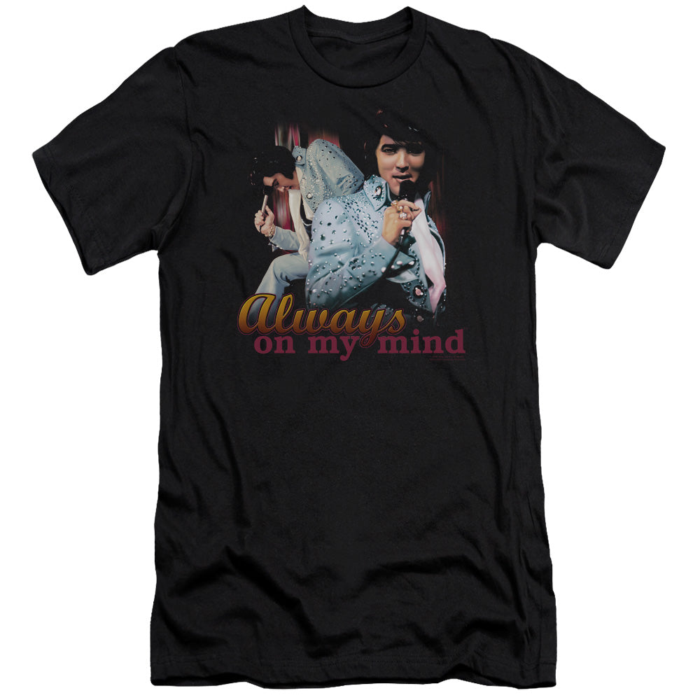 Elvis Presley - Always On My Mind-premuim Canvas Adult Slim Fit 30/1 - Black