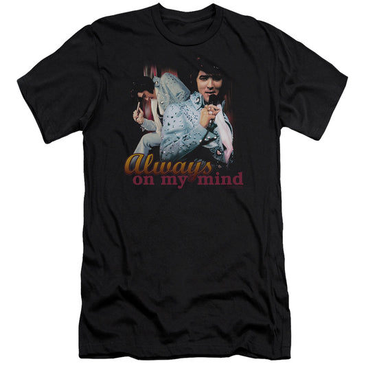 Elvis Presley - Always On My Mind-premuim Canvas Adult Slim Fit 30/1 - Black