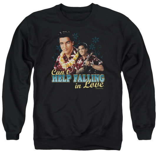 Elvis Presley - Cant Help Falling - Adult Crewneck Sweatshirt - Black