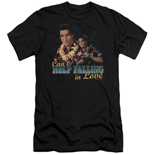 Elvis Presley - Cant Help Falling-premuim Canvas Adult Slim Fit 30/1 - Black