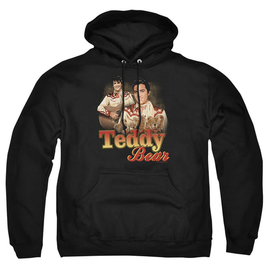 Elvis Presley - Teddy Bear - Adult Pull-over Hoodie - Black