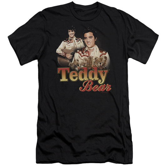 Elvis Presley - Teddy Bear-premuim Canvas Adult Slim Fit 30/1 - Black