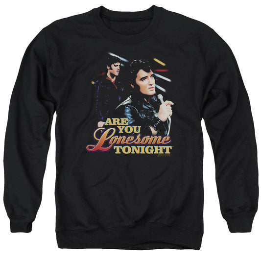 Elvis Presley - Are You Lonesome - Adult Crewneck Sweatshirt - Black