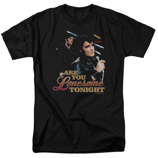 Elvis Presley - Are You Lonesome - Short Sleeve Adult 18/1 - Black T-shirt