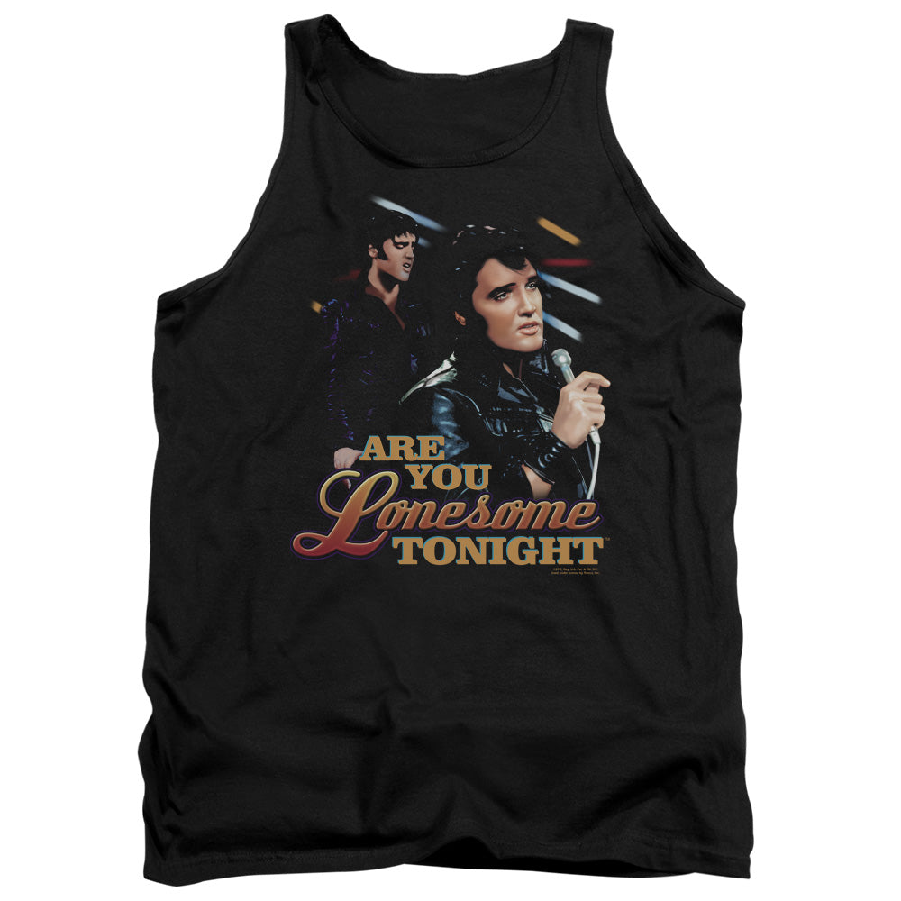 Elvis Presley Are You Lonesome - Adult Tank - Black