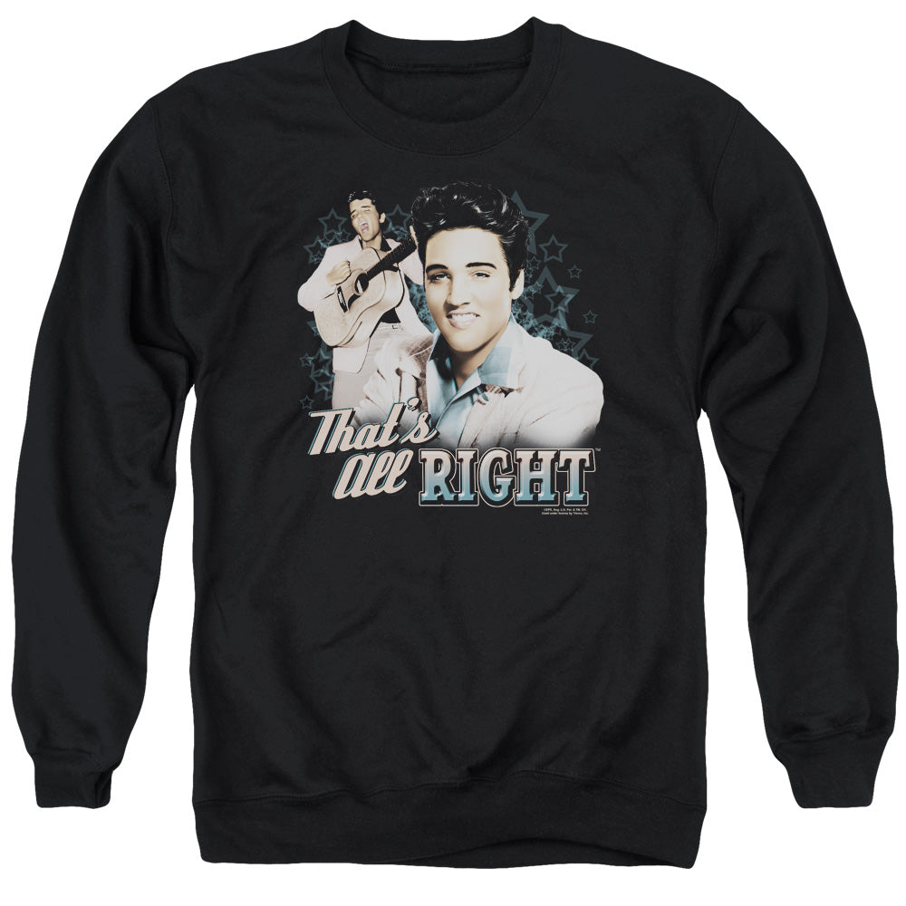Elvis Presley - Thats All Right - Adult Crewneck Sweatshirt - Black