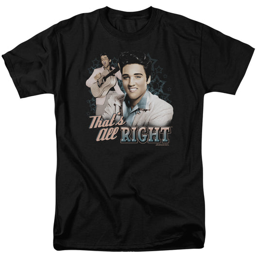Elvis Presley - Thats All Right - Short Sleeve Adult 18/1 - Black T-shirt