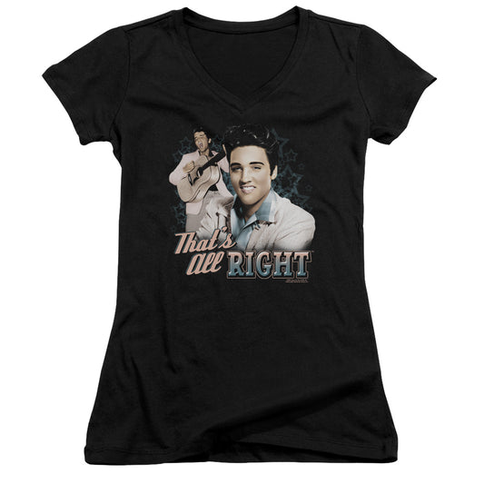Elvis Presley - Thats All Right - Junior V-neck - Black