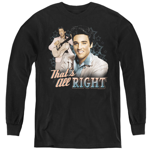 Elvis Presley Thats All Right - Youth Long Sleeve Tee - Black