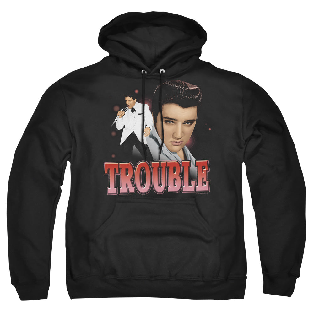 Elvis Presley - Trouble - Adult Pull-over Hoodie - Black