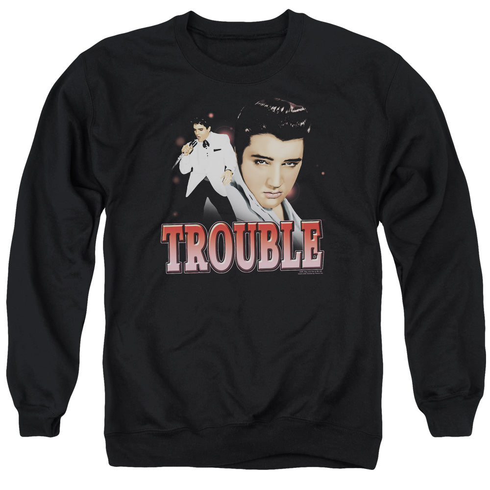 Elvis Presley - Trouble - Adult Crewneck Sweatshirt - Black