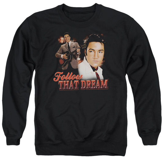 Elvis Presley - Follow That Dream - Adult Crewneck Sweatshirt - Black