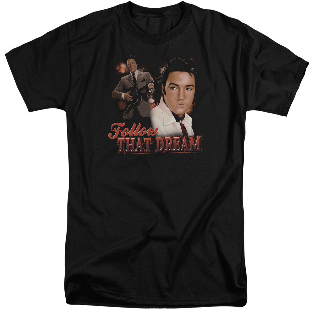 Elvis Presley - Follow That Dream - Short Sleeve Adult Tall - Black T-shirt
