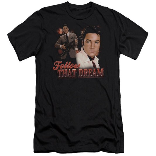 Elvis Presley - Follow That Dream-premuim Canvas Adult Slim Fit 30/1 - Black