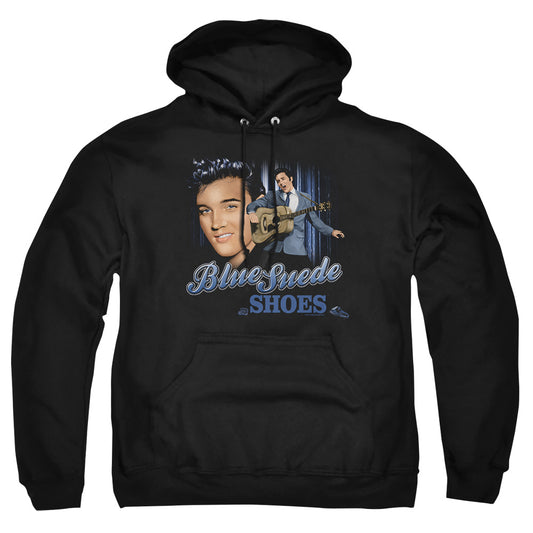 Elvis Presley - Blue Suede Shoes - Adult Pull-over Hoodie - Black