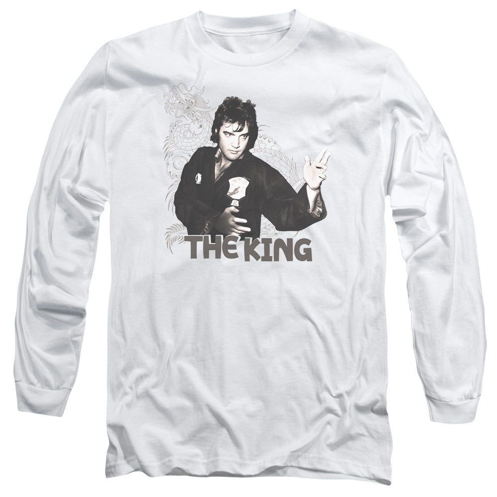Elvis Presley - Fighting King - Long Sleeve Adult 18/1 - White T-shirt